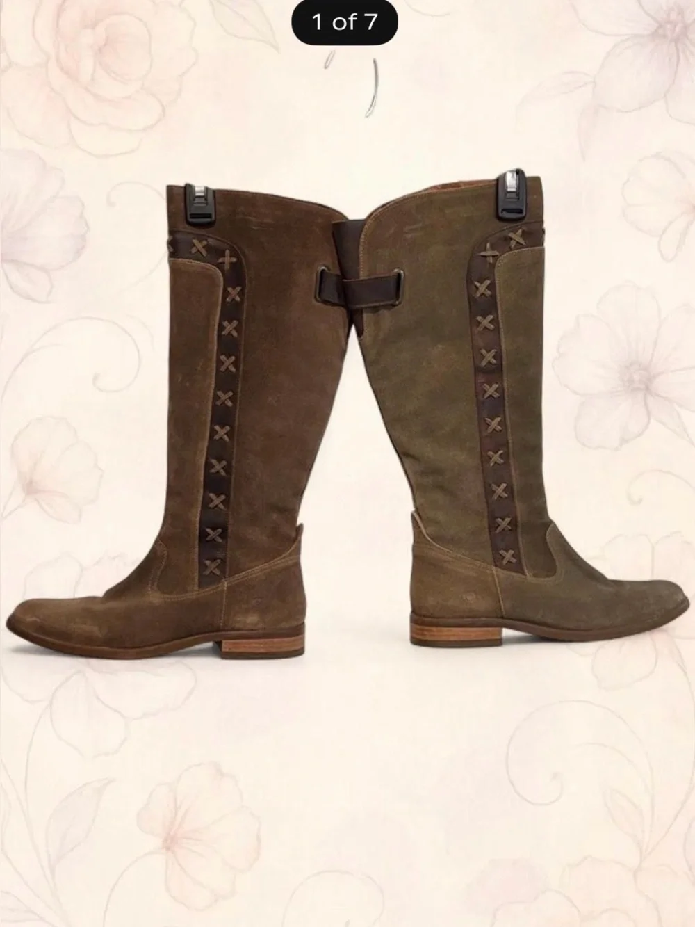 Women's Born Alibi Western Brown Suede Knee-High Riding Boots